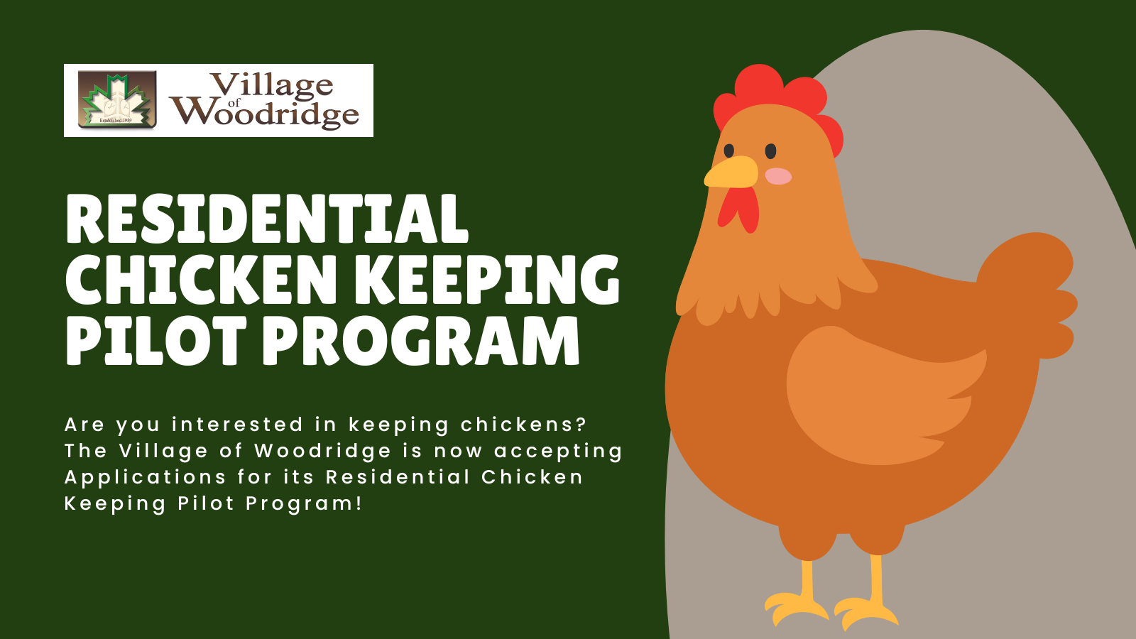 Residential Chicken Keeping Pilot Program Logo
